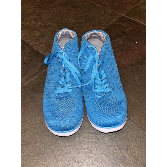 Propet Women TravelFit Hi Walking Shoe Sneakers Blue Tie 7.5 4E(XX) - Picture 2 of 9